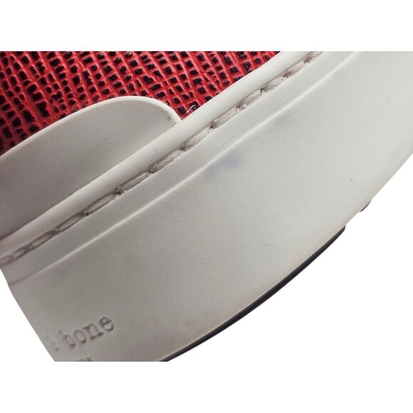 Women's - Rag & Bone Colby Red Leather Penny Loafers, Size 8 - Picture 6 of 13